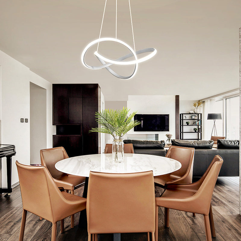 Simple Modern Characteristic Style LED Hanging Chandelier Light for Dining Room Living Room