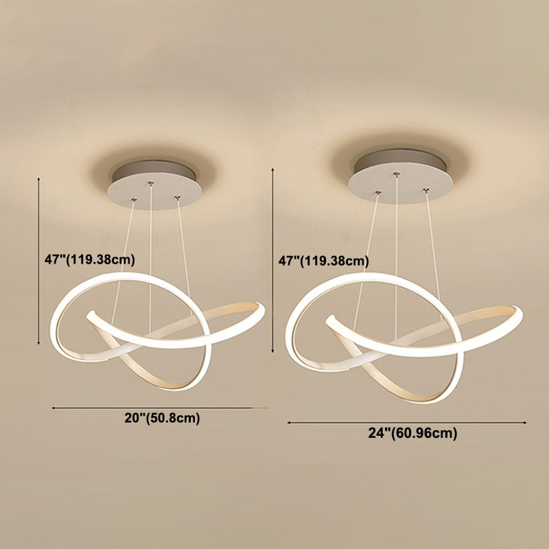 Simple Modern Characteristic Style LED Hanging Chandelier Light for Dining Room Living Room