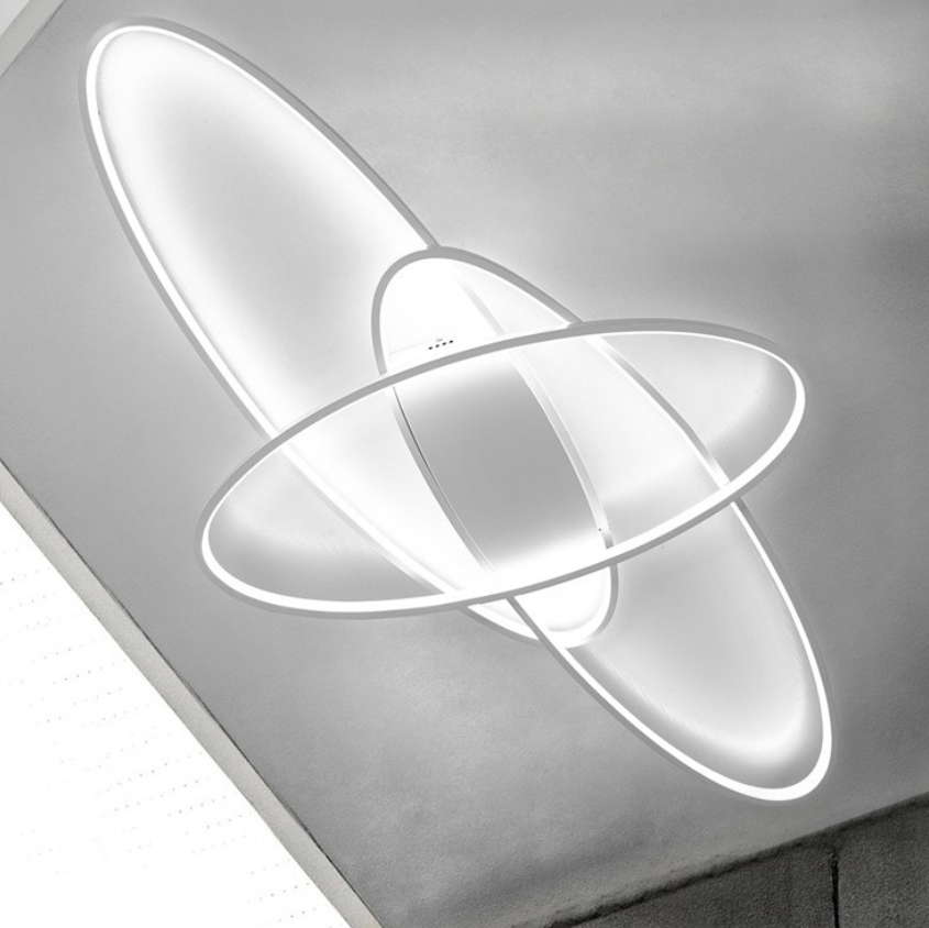 Luminaires semi-affleurants à lumières multiples de style moderne avec anneau en métal