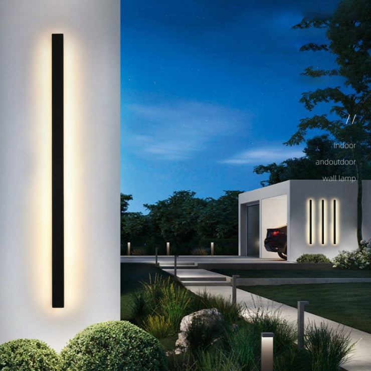 Metal Linear Shade Metal Wall Lights Modern 1 Head Wall Mount Fixture in Black