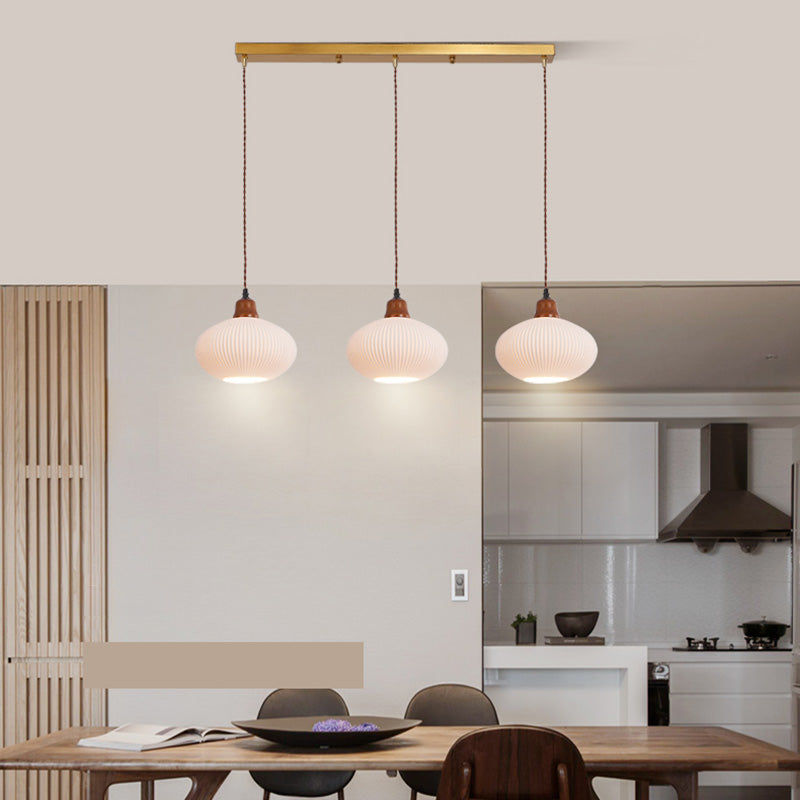 Modern Hanging Light Fixture Restaurant Suspension Lamp with Ceramic Shade