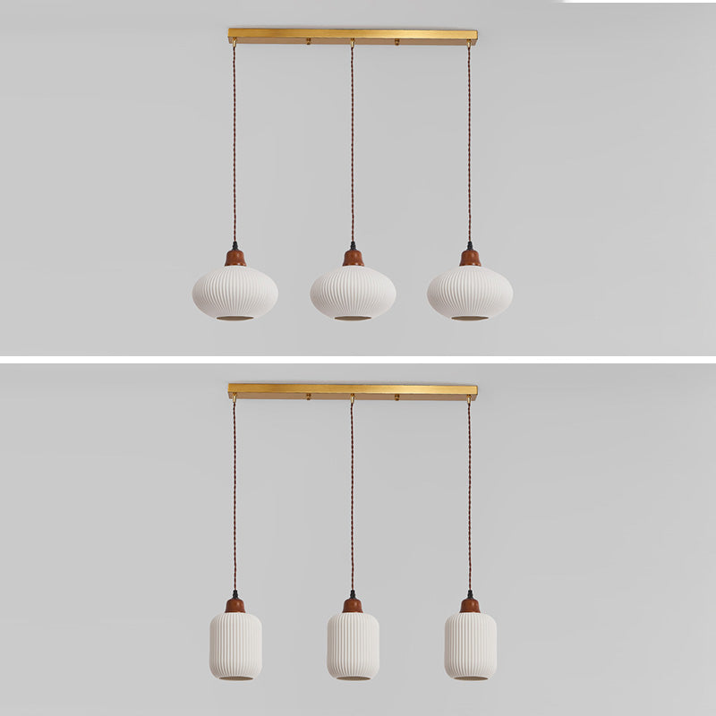 Modern Hanging Light Fixture Restaurant Suspension Lamp with Ceramic Shade