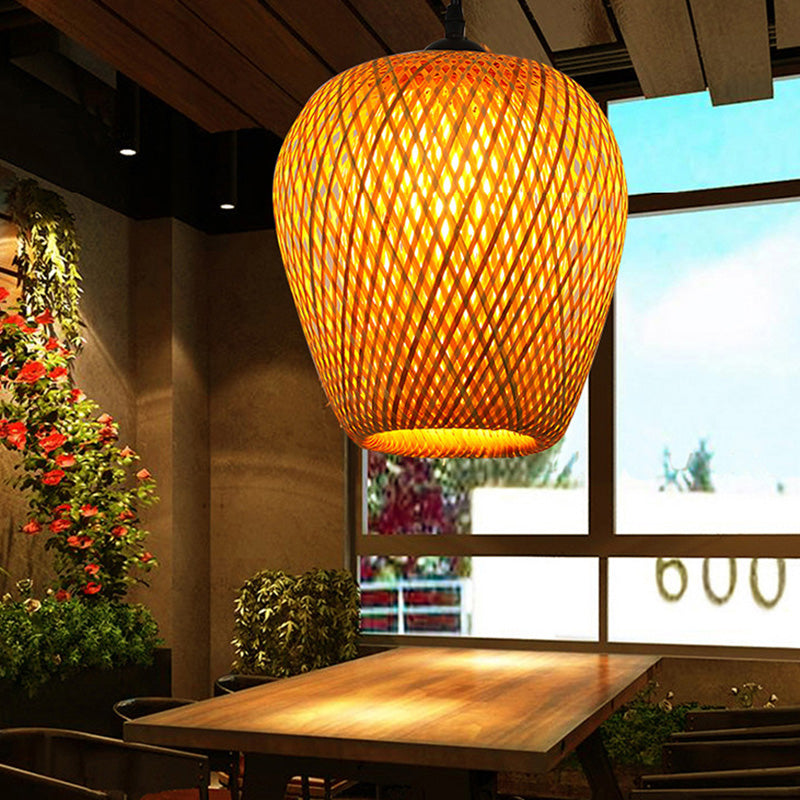 Chinesische Anhänger Beleuchtungskörper Rattan Hanges Licht mit hängenden Kabel für das Restaurant