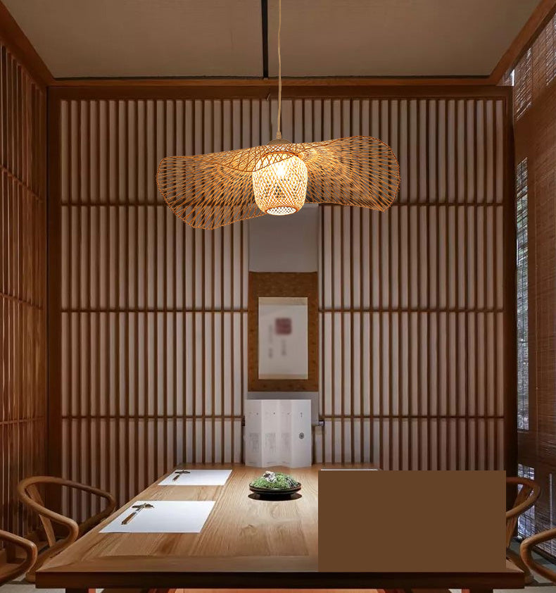 Twist Twist Twist Ciptenant Lighting Fishtures Rattan Hanging Light con cavo sospeso per il ristorante