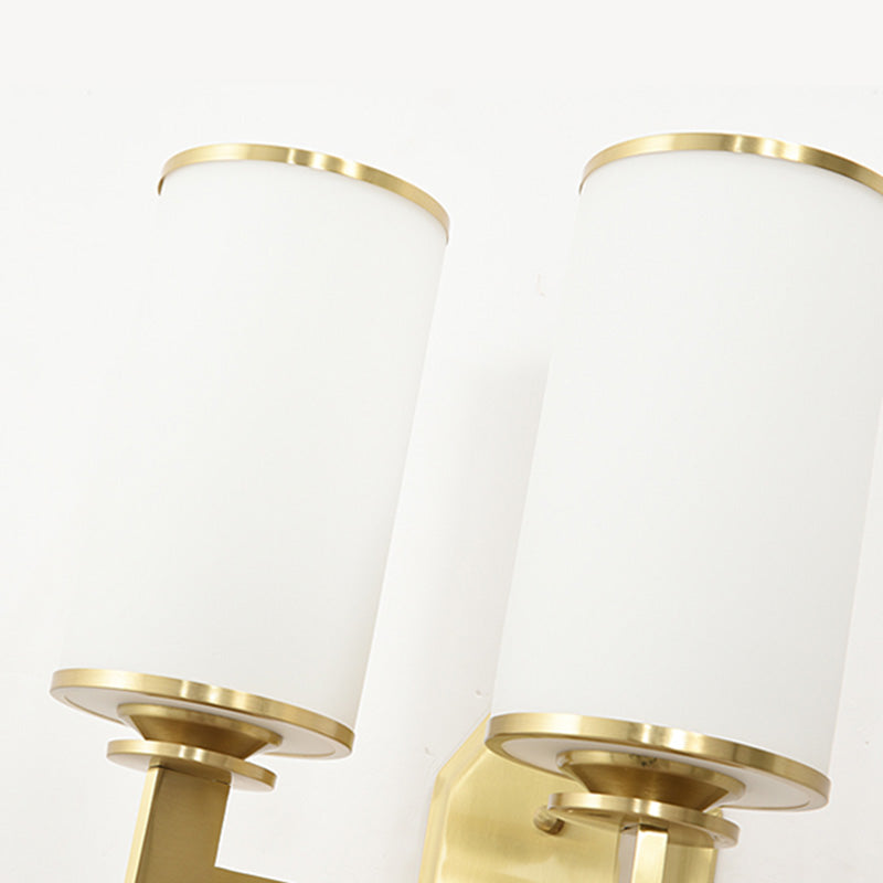 Illuminazione a parete interno Apparecchio di lampada a parete minimalista con tonalità di vetro latte