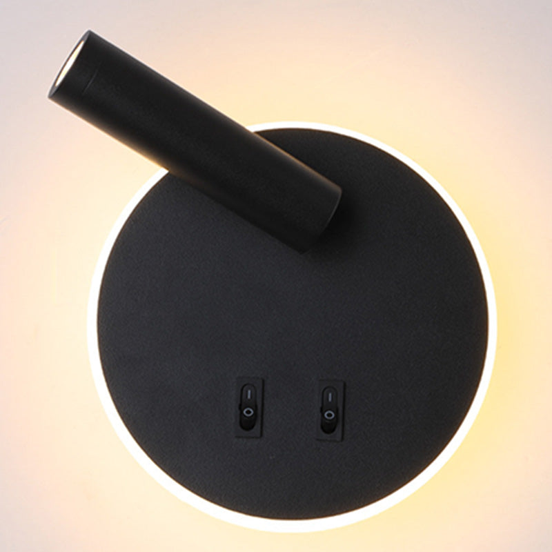 Luce di applique a muro 2 luci creative Luce da parete in metallo moderno per camera da letto