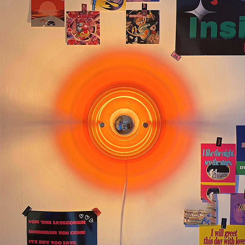 Space-age Wall Lamp Fixture Postmodern Style Acrylic 1 Bulb Bedroom Sconce Light