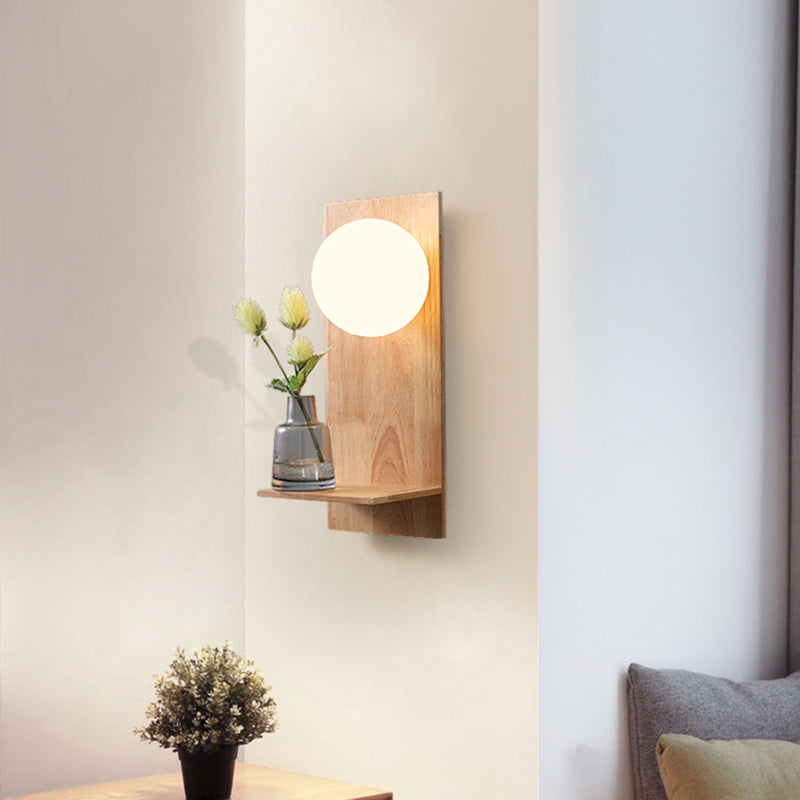 Modern Wall Mounted Light Fixture 1 Light Sconce Light with Glass Shade (Without Ornaments)