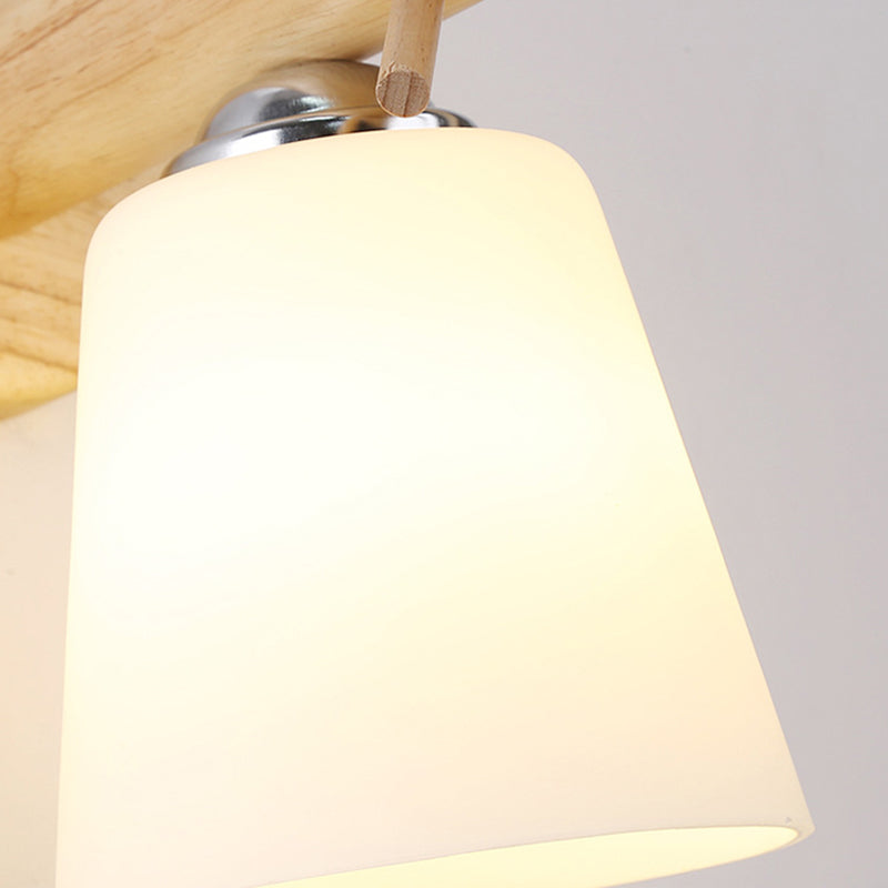 Lámpara montada en la pared de cono simplicidad posmoderna apliques de pared de madera para sala de estar