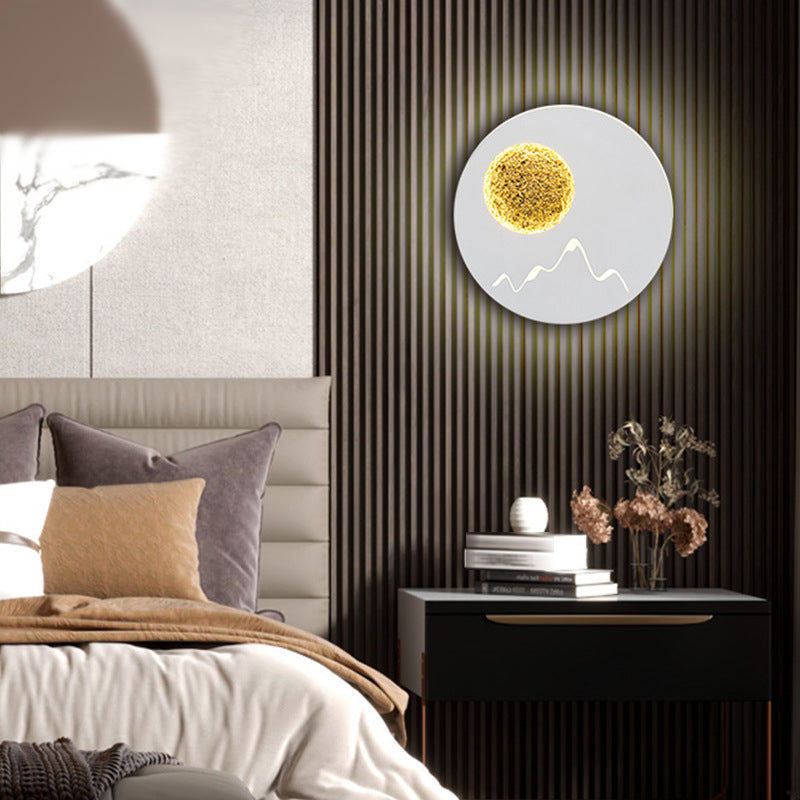 Disk artistico a forma di muro con applione metallico soggiorno a parete LED Luce montata