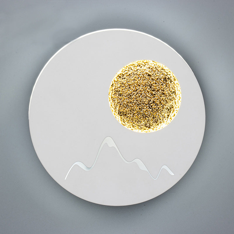 Disk artistico a forma di muro con applione metallico soggiorno a parete LED Luce montata