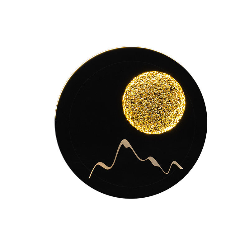 Disk artistico a forma di muro con applione metallico soggiorno a parete LED Luce montata