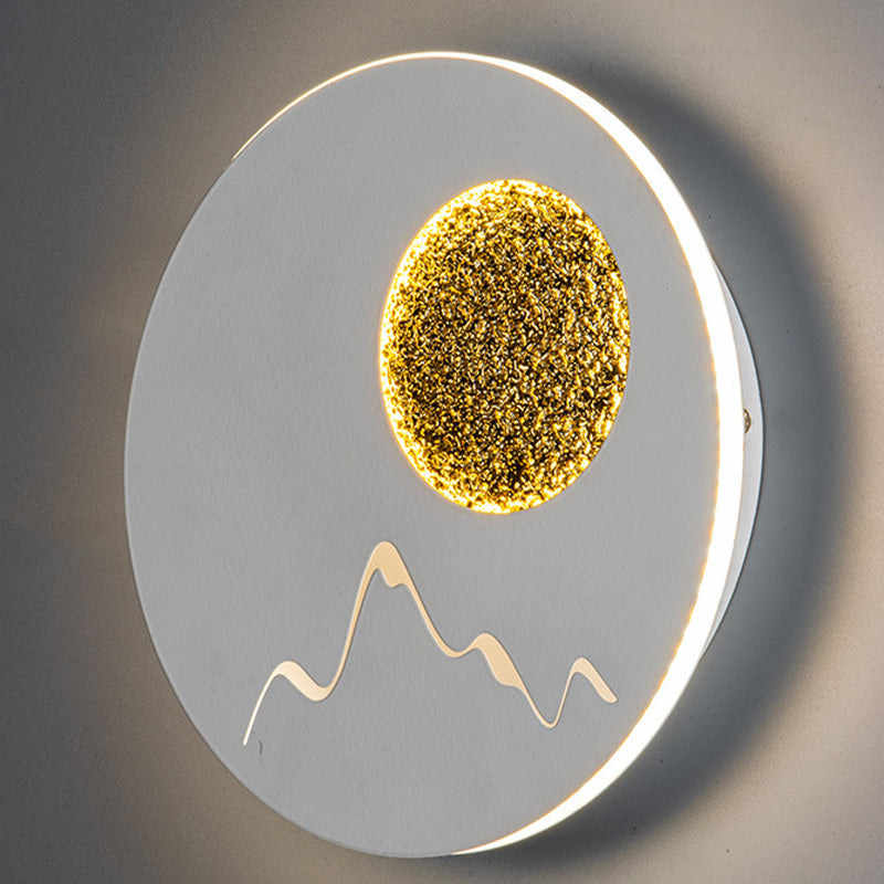 Disk artistico a forma di muro con applione metallico soggiorno a parete LED Luce montata