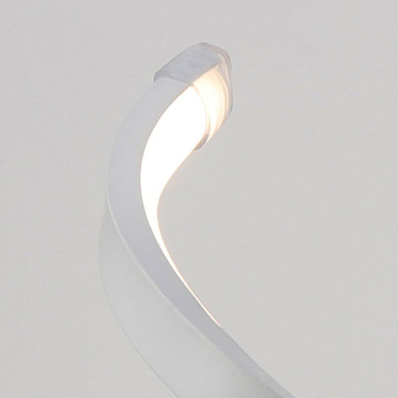 Spiral Night Table Light Contemporary Style Metal LED Table Light for Bedroom
