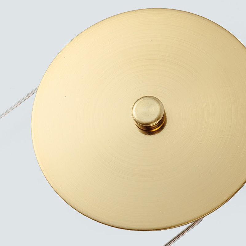 Circular Mirror Wall Hanging Light Creative Nordic Metal 2-Light LED Bedroom Wall Lamp