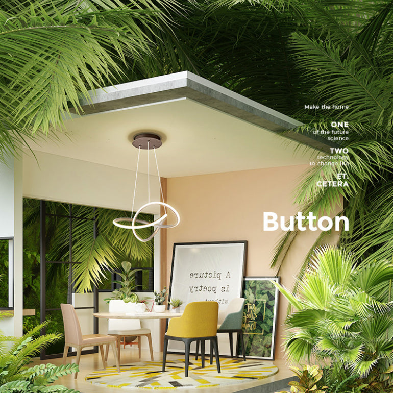 Simple Modern Characteristic Style LED Hanging Chandelier Light for Dining Room Living Room