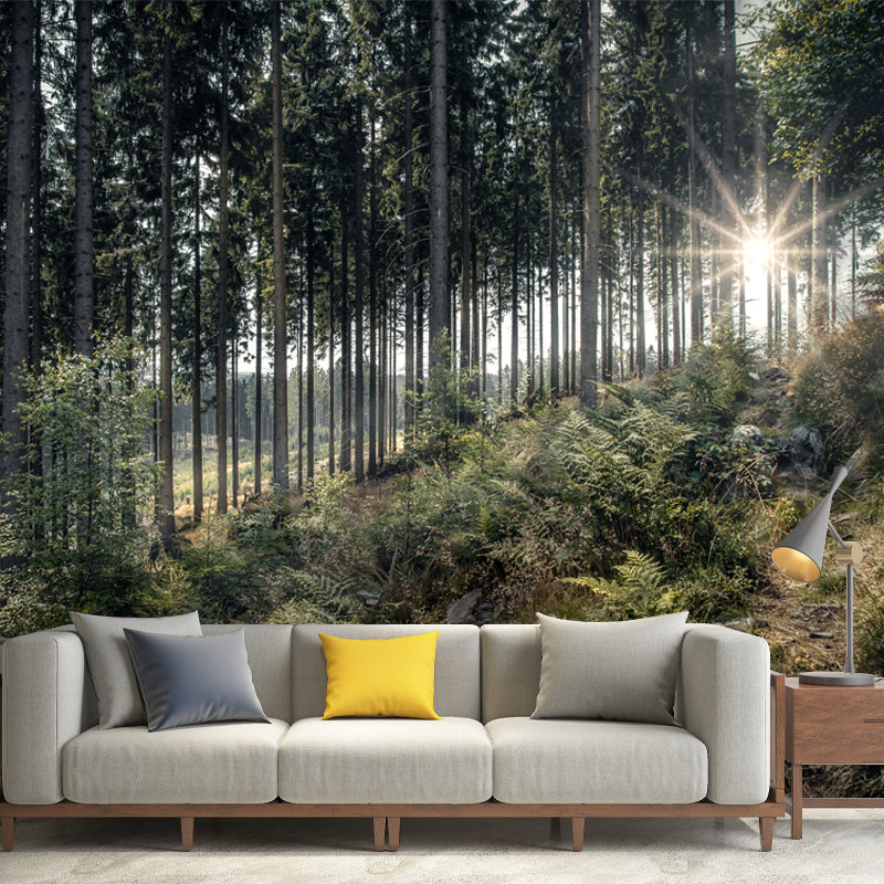 Modern Forest Mural Decal Water Resistant Wall Covering for Home Interior Decoration