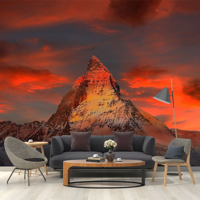 High Mountain Wall Covering for Living Room Waterproofing Mural, Customized Size