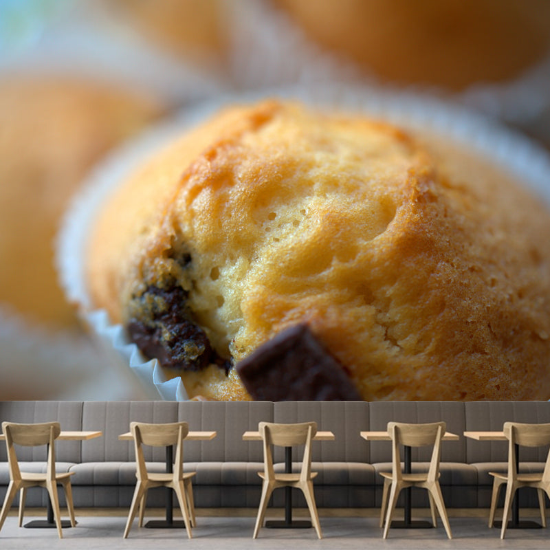 Tasty Cake Dessert Washable Mural Wallpaper for Baking Shop, Customized Size