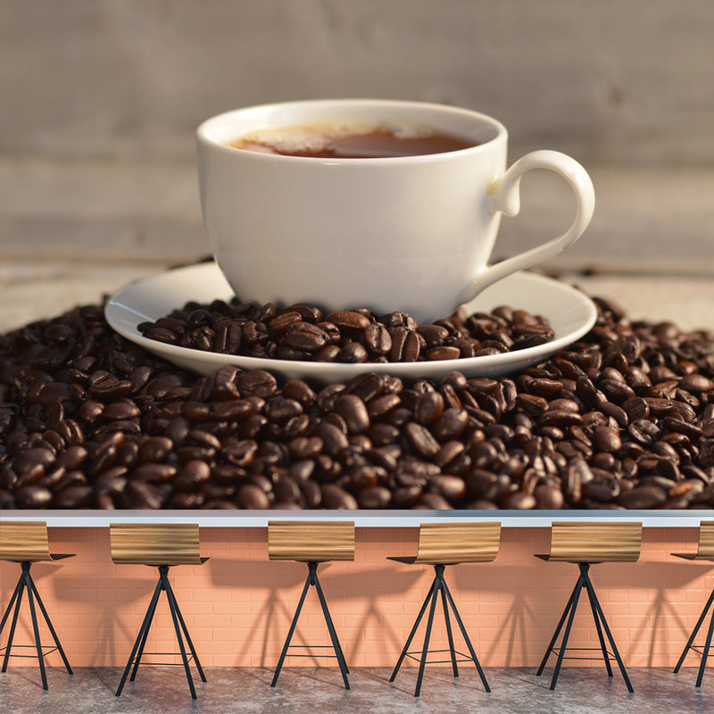 Roasted Coffee Beans Mural Wallpaper for Coffee Shop Wall Decor, Made to Measure
