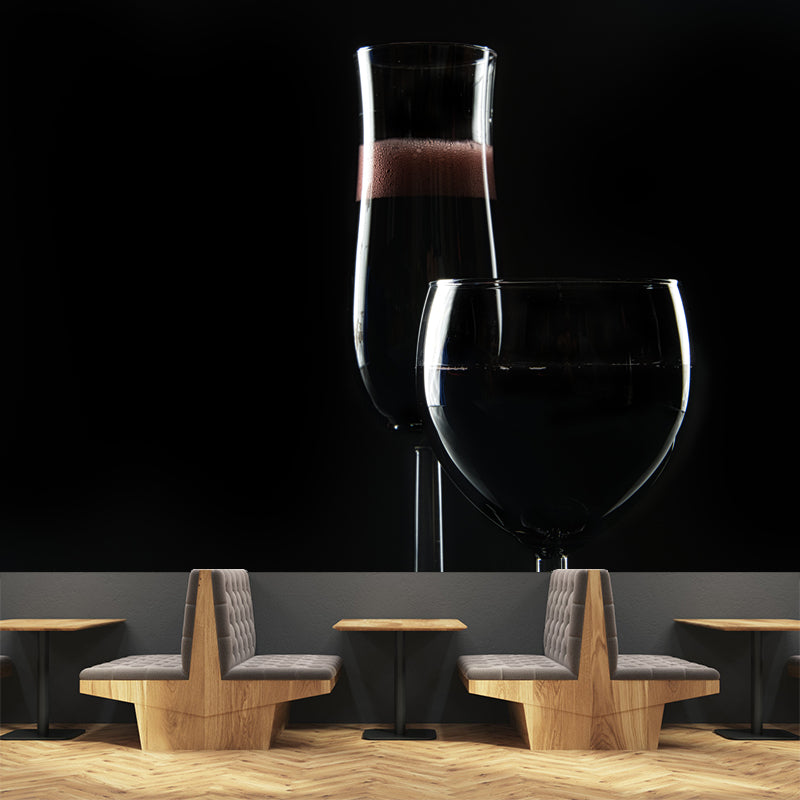 Wine Bar Modern Wallpaper Mural Stain Resistant Wall Covering, Customized Size