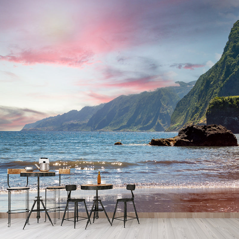 Sandy Beach Mural Decal for Home Custom Wall Covering Living Room, Customized Size