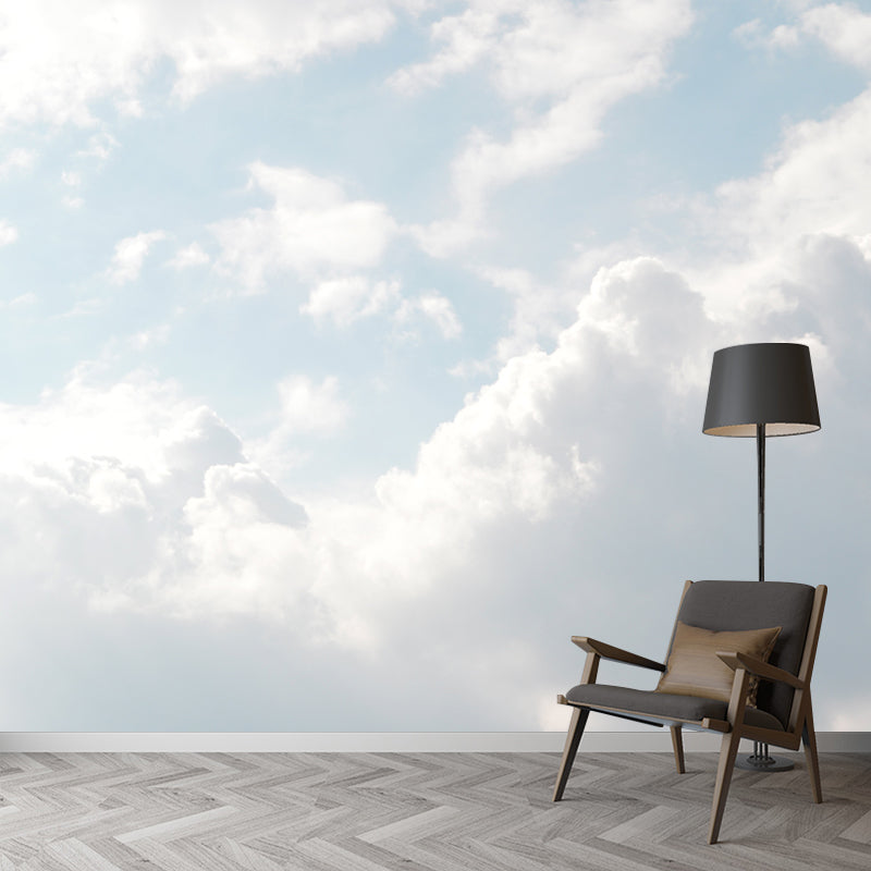 Modern Sky Mural Wallpaper Stain Resistant Wall Decor for Bedroom, Customized Size