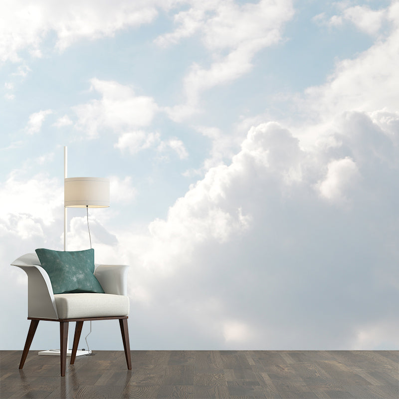 Modern Sky Mural Wallpaper Stain Resistant Wall Decor for Bedroom, Customized Size