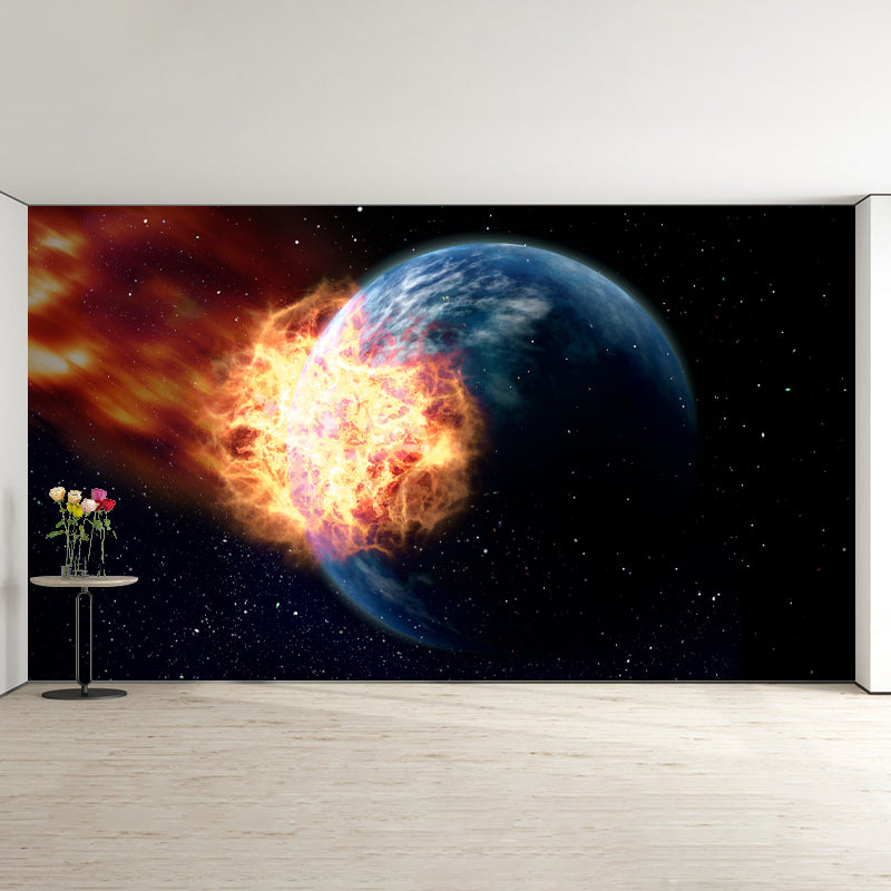Stars Wall Mural Decal Modern Dreamy Universe Wall Decor for Reading Room