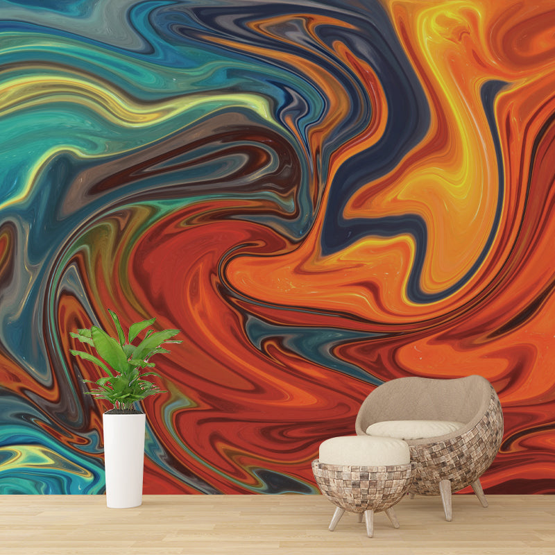 Abstract Mural Wallpaper Customized Wall Decor for Living Room, Stain Resistant