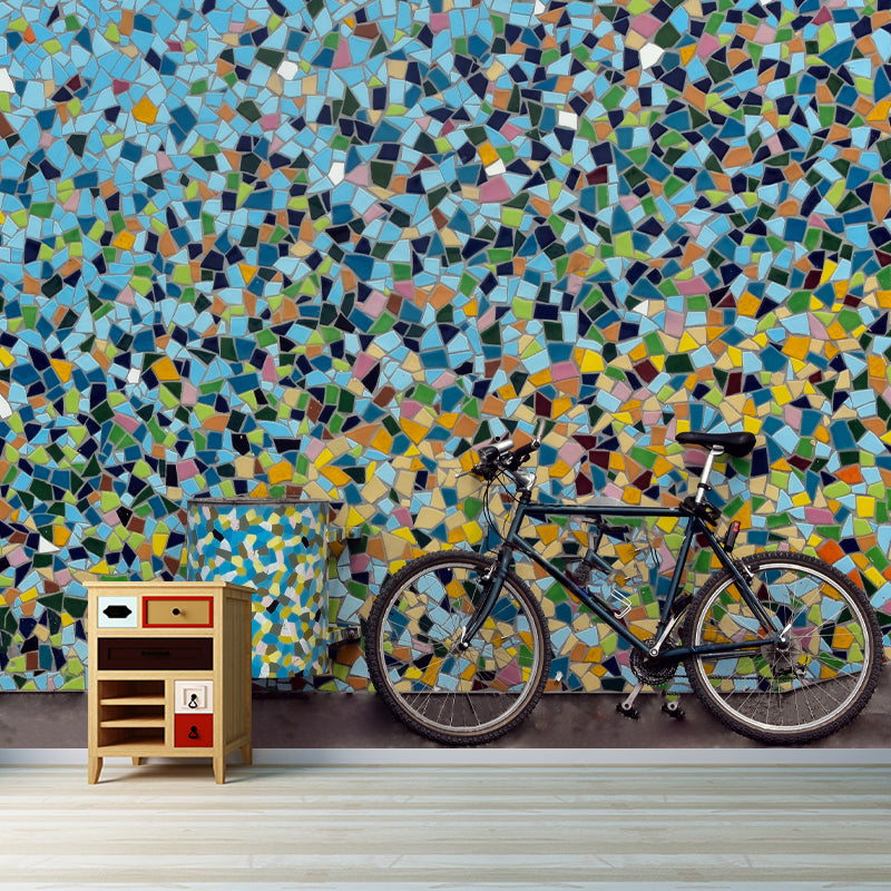 Bike Mural Decal Customized Contemporary Transportation Wall Covering for Living Room