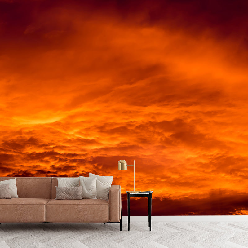 Beautiful Sunset Mural Wallpaper Stain Resistant Wall Covering for Home Decor