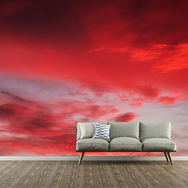 Beautiful Sunset Mural Wallpaper Stain Resistant Wall Covering for Home Decor