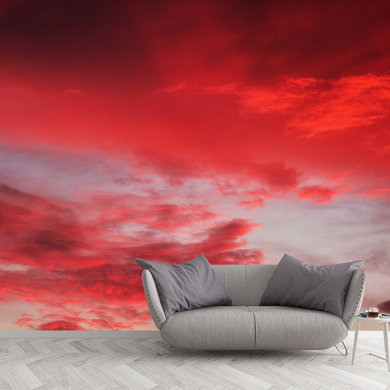 Beautiful Sunset Mural Wallpaper Stain Resistant Wall Covering for Home Decor