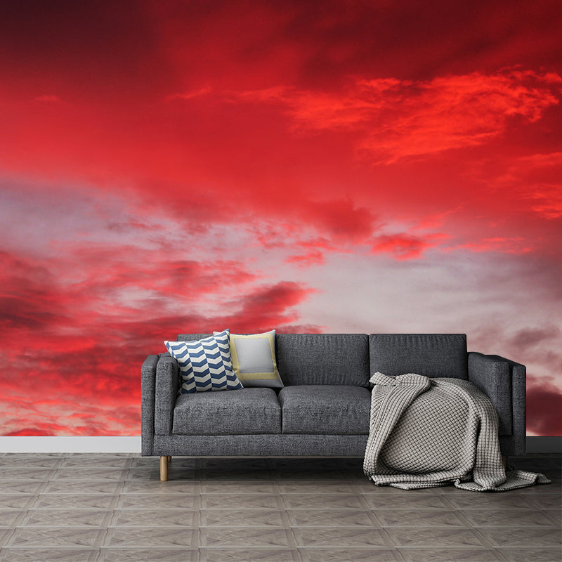 Beautiful Sunset Mural Wallpaper Stain Resistant Wall Covering for Home Decor