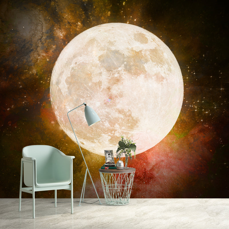 Full Size Wall Mural Decal Modern Dreamy Outer Space Wall Decor in Dark Color
