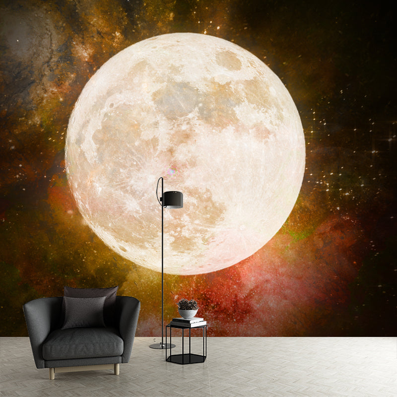 Wandtattoo in voller Größe, modernes, verträumtes Weltraum-Wanddekor in dunkler Farbe