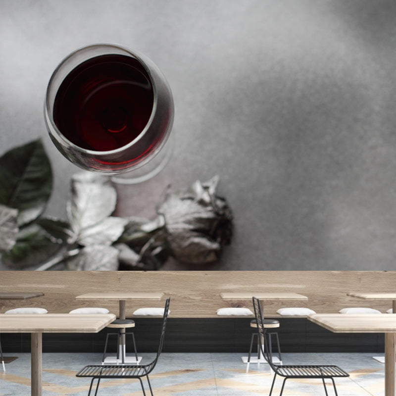 Red Wine Mural Modern Minimalist Decorative Painting Wall Art for Bar Decor