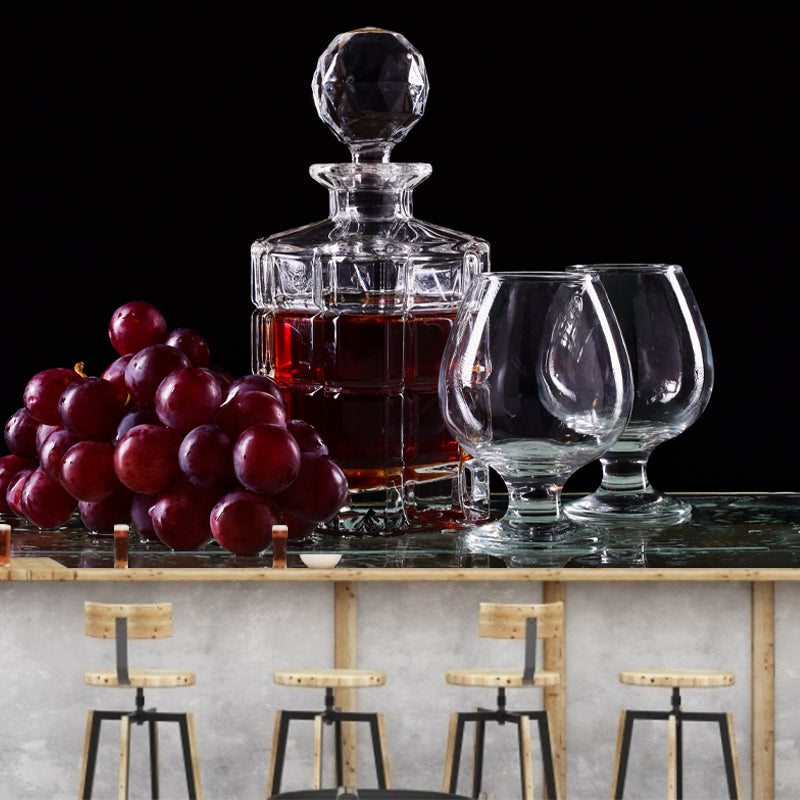 Customised Red Wine Mural Wallpaper for Bar Shop Decorative, Water Resistant