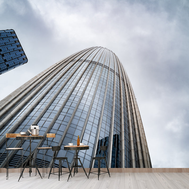 Modern City Architecture Mural for Meeting Room Customized Wall Covering