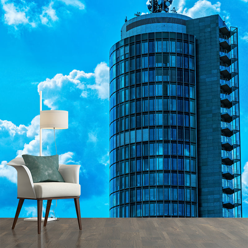 City Building Mural Wallpaper Bedroom Decorative Wall Art, Personalized Size Available