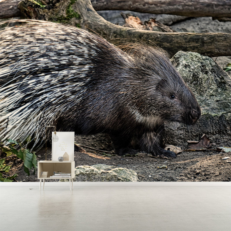 Porcupine Contemporary Wall Mural Modernist Wall Covering for Bedroom Decor