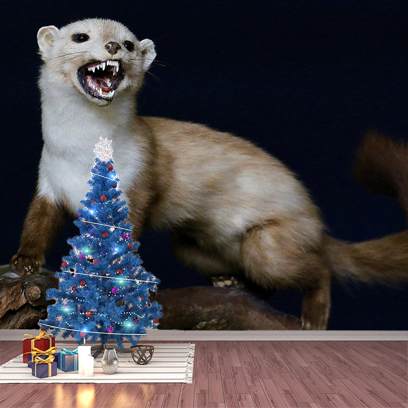 Weasel Contemporary Wall Mural Modernist Wall Covering for Bedroom Decor