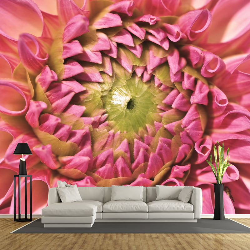 Dahlia Mural Wallpaper Wall Covering Mildew Resistant for Sleeping Room