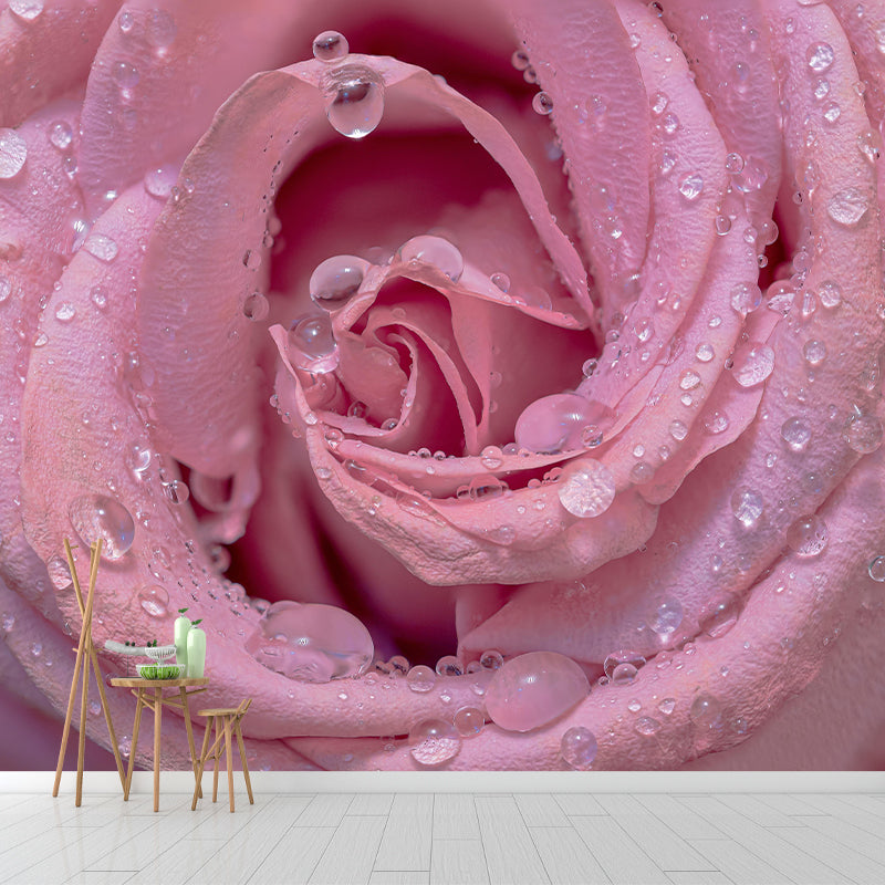 Partial Rose Contemporary Wall Mural Modernist Wall Covering for Bedroom