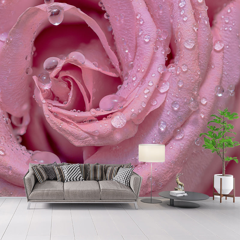 Partial Rose Contemporary Wall Mural Modernist Wall Covering for Bedroom