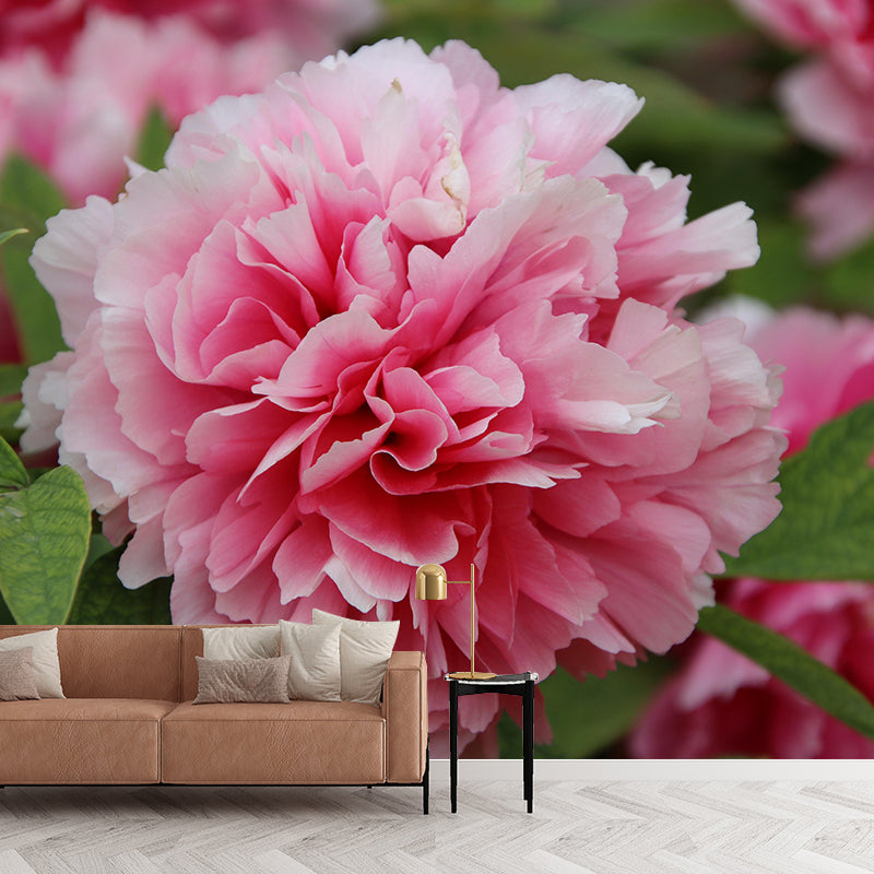 Peony Mural Wallpaper Wall Covering Mildew Resistant for Sleeping Room