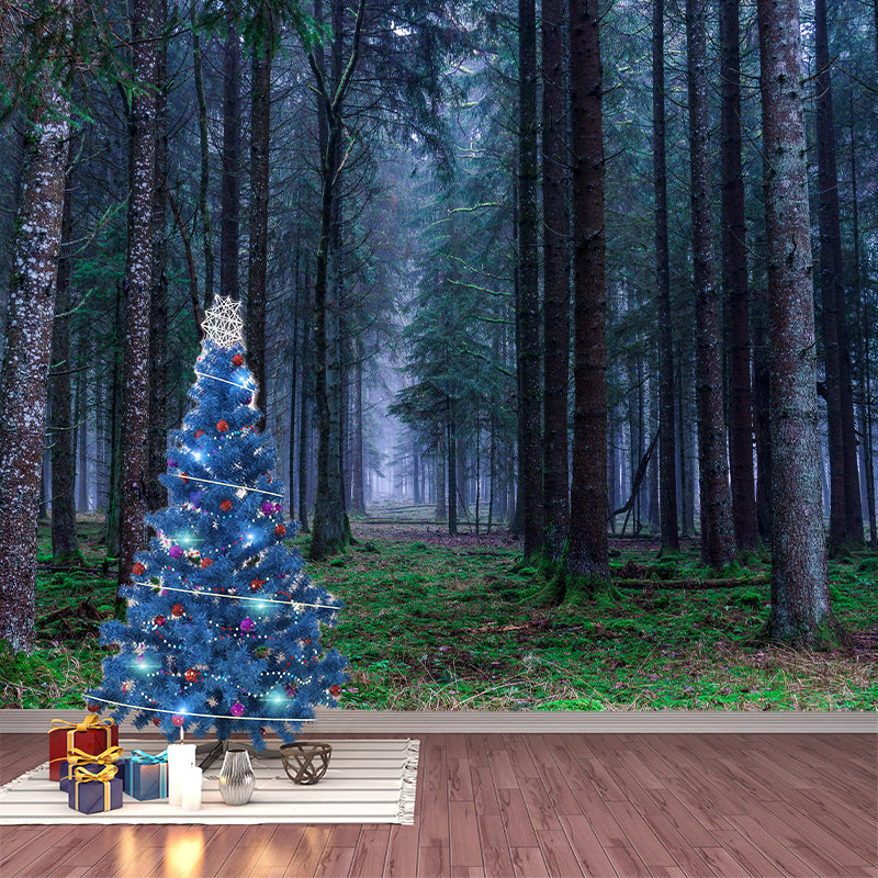 Photography Forest Mural Wallpaper for Sitting Room Decor Multiple Sizes Available