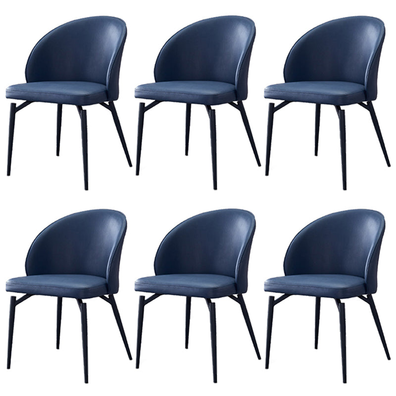 Chaises de salle à manger sans bras en métal nordique, chaise latérale de salle à manger à dos ouvert pour Restaurant