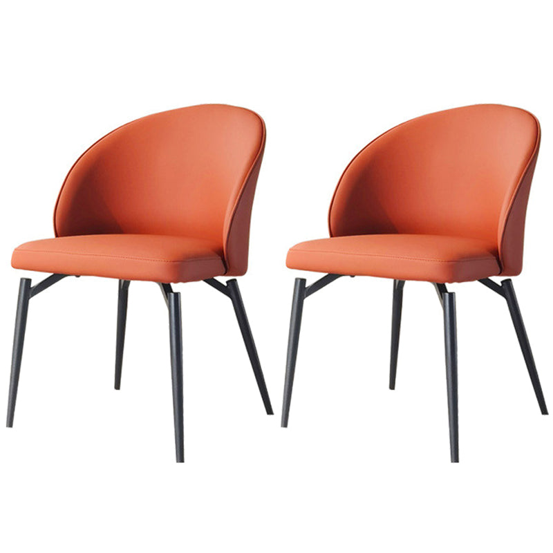 Chaises de salle à manger sans bras en métal nordique, chaise latérale de salle à manger à dos ouvert pour Restaurant